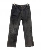 KUSHITANI EXPLORER JEANSクシタニ エクスプローラージーンズ）の古着「EXALITO WASHABLE LEATHER PANTS」｜グレー