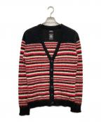 DIESELディーゼル）の古着「MOHAIR BREND CARDIGAN」｜ブラック×レッド