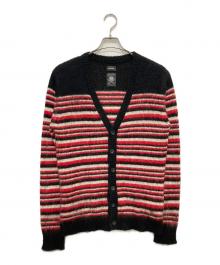 DIESEL（ディーゼル）の古着「MOHAIR BREND CARDIGAN」｜ブラック×レッド