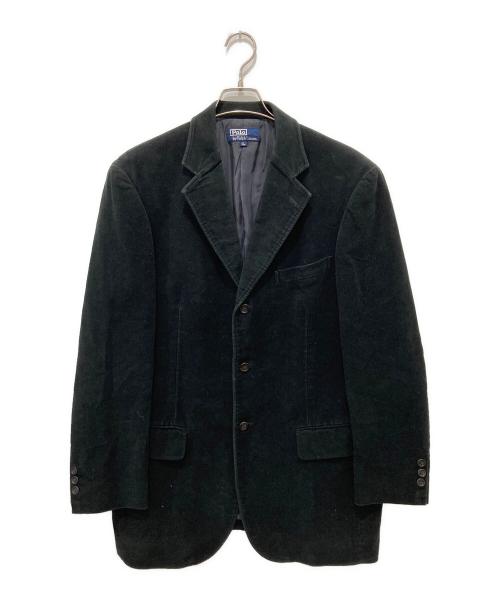 POLO RALPH LAUREN（ポロ・ラルフローレン）POLO RALPH LAUREN (ポロ・ラルフローレン) モールスキンテーラードジャケット ブラック サイズ:LLの古着・服飾アイテム