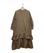 45Rフォーティファイブ・アール）の古着「インディゴネルのティアードフリルドレス」｜ブラウン