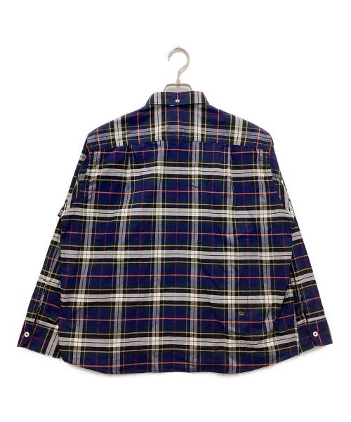 45R（フォーティファイブ・アール）45R (フォーティファイブ・アール) 504オックスのタックボタンダウンオーシャンブラウス ネイビー サイズ:2の古着・服飾アイテム