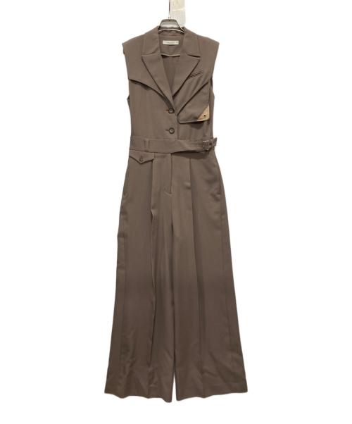 PUBLIC TOKYO（パブリックトウキョウ）PUBLIC TOKYO (パブリックトウキョウ) ショルダータックテーラードオールインワン ベージュ サイズ:2の古着・服飾アイテム