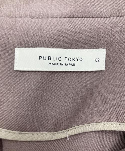 PUBLIC TOKYO（パブリックトウキョウ）PUBLIC TOKYO (パブリックトウキョウ) ショルダータックテーラードオールインワン ベージュ サイズ:2の古着・服飾アイテム