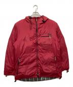 BURBERRY BLACK LABELバーバリーブラックレーベル）の古着「ダウンジャケット」｜レッド×ブラック