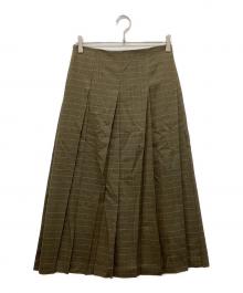 MACPHEE（マカフィー）の古着「ウールナチュラルストレッチ プリーツスカート」｜ブラウン