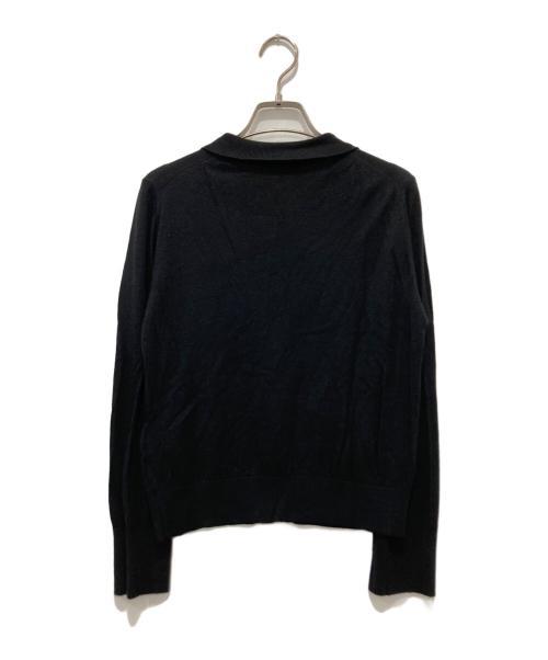 MARGARET HOWELL（マーガレットハウエル）MARGARET HOWELL (マーガレットハウエル) JOHN SMEDLEY (ジョンスメドレー) 襟付きカーディガン ブラック サイズ:2の古着・服飾アイテム