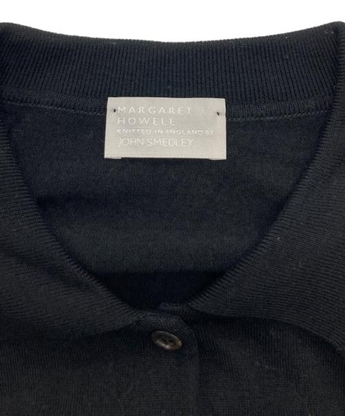 MARGARET HOWELL（マーガレットハウエル）MARGARET HOWELL (マーガレットハウエル) JOHN SMEDLEY (ジョンスメドレー) 襟付きカーディガン ブラック サイズ:2の古着・服飾アイテム