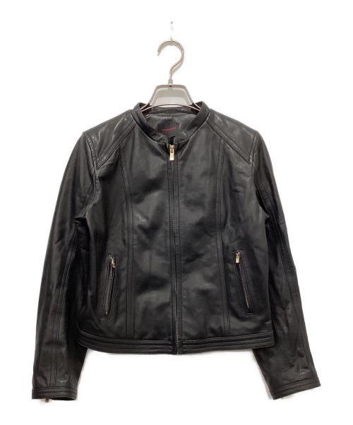 TOMORROW LAND collection（トゥモローランドコレクション）TOMORROW LAND collection (トゥモローランドコレクション) ラムレザー ジップアップブルゾン ブラック サイズ:36の古着・服飾アイテム