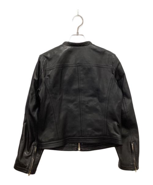 TOMORROW LAND collection（トゥモローランドコレクション）TOMORROW LAND collection (トゥモローランドコレクション) ラムレザー ジップアップブルゾン ブラック サイズ:36の古着・服飾アイテム