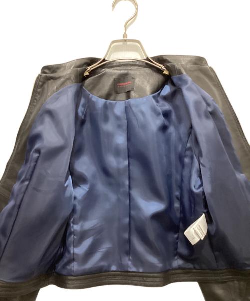 TOMORROW LAND collection（トゥモローランドコレクション）TOMORROW LAND collection (トゥモローランドコレクション) ラムレザー ジップアップブルゾン ブラック サイズ:36の古着・服飾アイテム