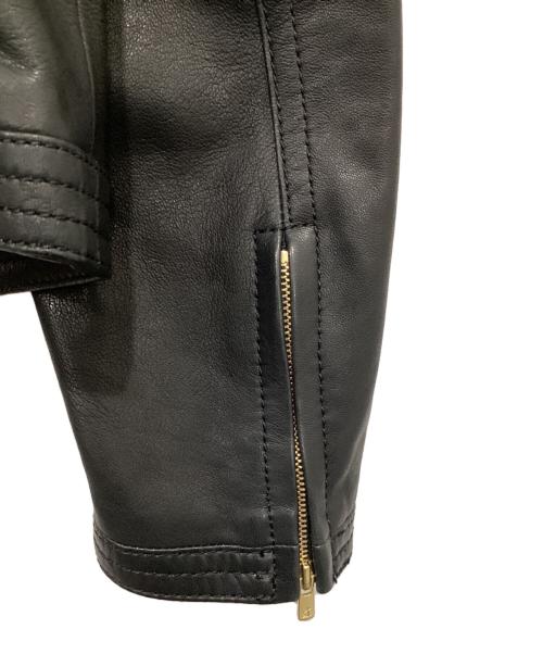 TOMORROW LAND collection（トゥモローランドコレクション）TOMORROW LAND collection (トゥモローランドコレクション) ラムレザー ジップアップブルゾン ブラック サイズ:36の古着・服飾アイテム
