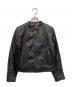 TOMORROW LAND collection（トゥモローランドコレクション）の古着「ラムレザー ジップアップブルゾン」｜ブラック