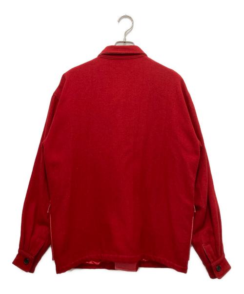 odds on ISSEI MIYAKE（オッズオンイッセイミヤケ）odds on ISSEI MIYAKE (オッズオンイッセイミヤケ) ウールジャケット レッド サイズ:記載なしの為実寸参照の古着・服飾アイテム