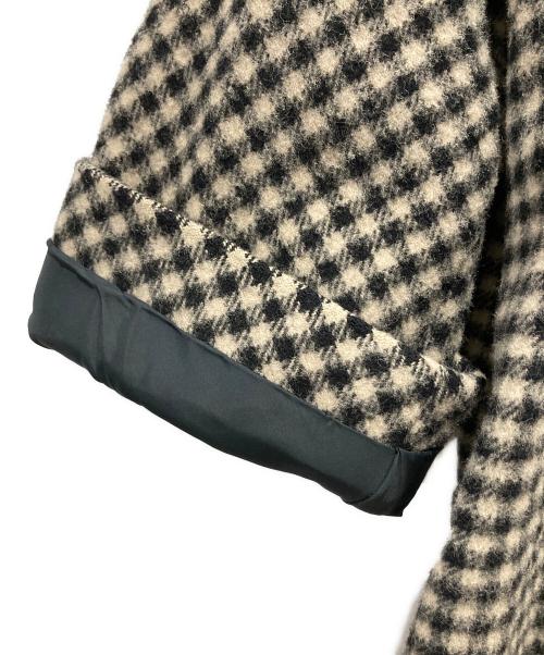 横浜元町 KAYO（横浜元町 カヨ）横浜元町 KAYO (横浜元町 カヨ) カヨコート ベージュ×ブラック サイズ:記載なしの為実寸参照の古着・服飾アイテム