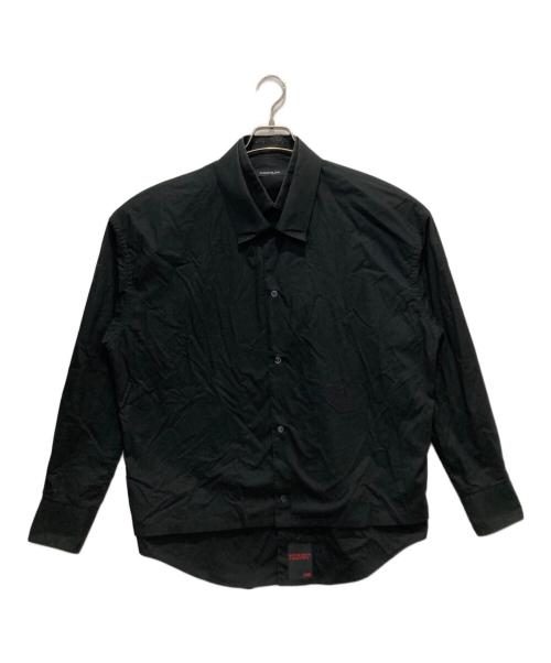 ALMOSTBLACK（オールモストブラック）ALMOSTBLACK (オールモストブラック) レイヤード/バックプリントシャツ ブラック サイズ:1の古着・服飾アイテム