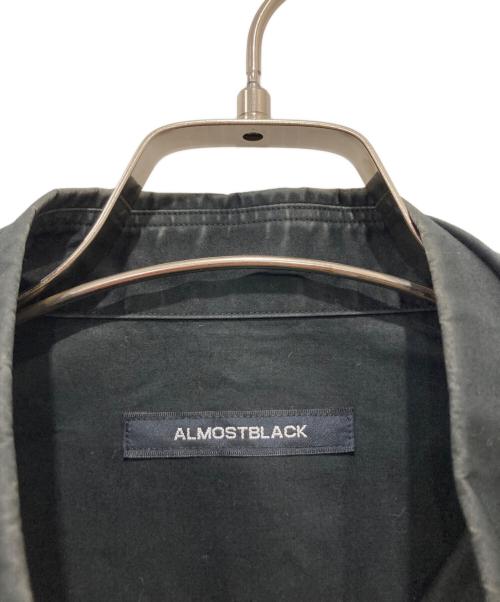 ALMOSTBLACK（オールモストブラック）ALMOSTBLACK (オールモストブラック) レイヤード/バックプリントシャツ ブラック サイズ:1の古着・服飾アイテム