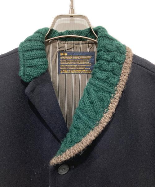 KOLOR（カラー）KOLOR (カラー) カシミヤ混ウールチェスターコート ネイビー サイズ:2の古着・服飾アイテム
