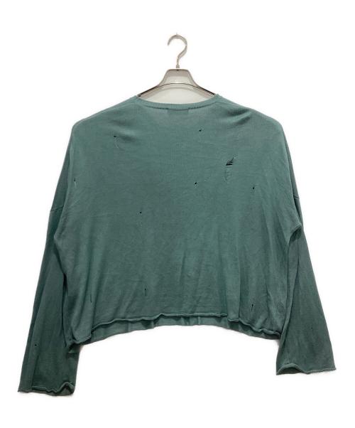 jieda（ジエダ）jieda (ジエダ) OVERSIZED DAMAGE KNIT ブルー サイズ:1の古着・服飾アイテム