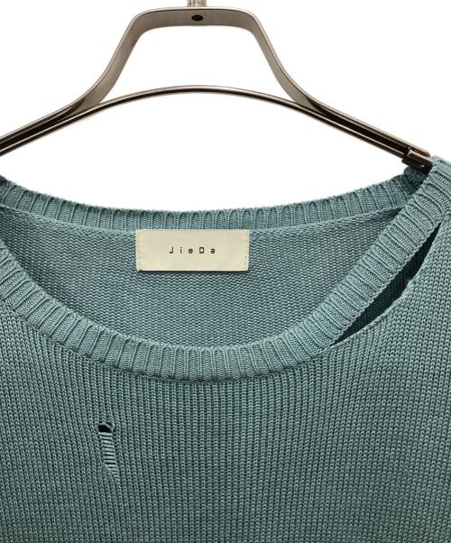 jieda（ジエダ）jieda (ジエダ) OVERSIZED DAMAGE KNIT ブルー サイズ:1の古着・服飾アイテム