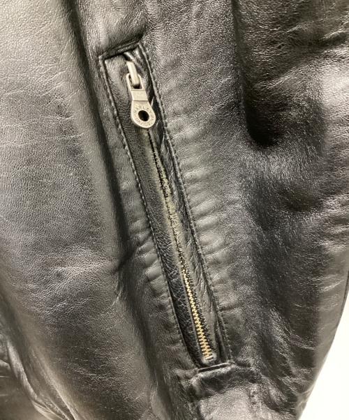 HARLEY-DAVIDSON（ハーレーダビッドソン）HARLEY-DAVIDSON (ハーレーダビッドソン) レザージャケット ブラック×ベージュ サイズ:Lの古着・服飾アイテム