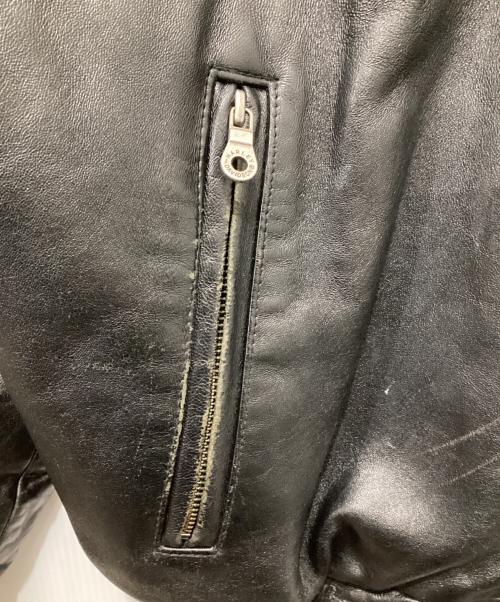 HARLEY-DAVIDSON（ハーレーダビッドソン）HARLEY-DAVIDSON (ハーレーダビッドソン) レザージャケット ブラック×ベージュ サイズ:Lの古着・服飾アイテム