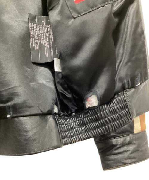 HARLEY-DAVIDSON（ハーレーダビッドソン）HARLEY-DAVIDSON (ハーレーダビッドソン) レザージャケット ブラック×ベージュ サイズ:Lの古着・服飾アイテム