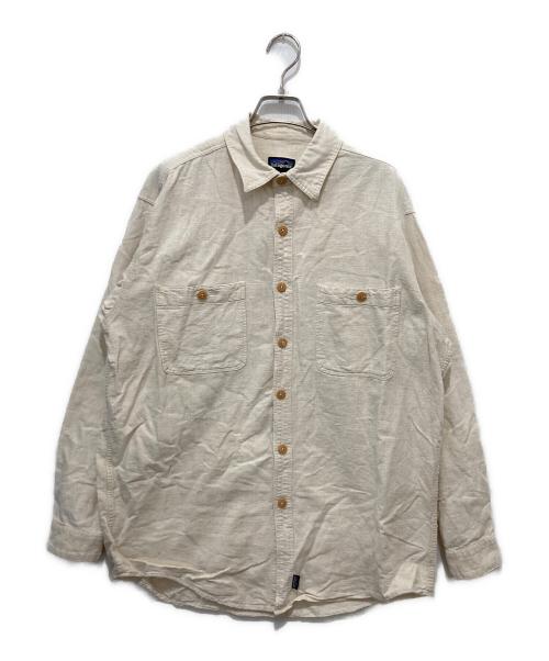 Patagonia（パタゴニア）Patagonia (パタゴニア) リネン混ワークシャツ ベージュ サイズ:Mの古着・服飾アイテム