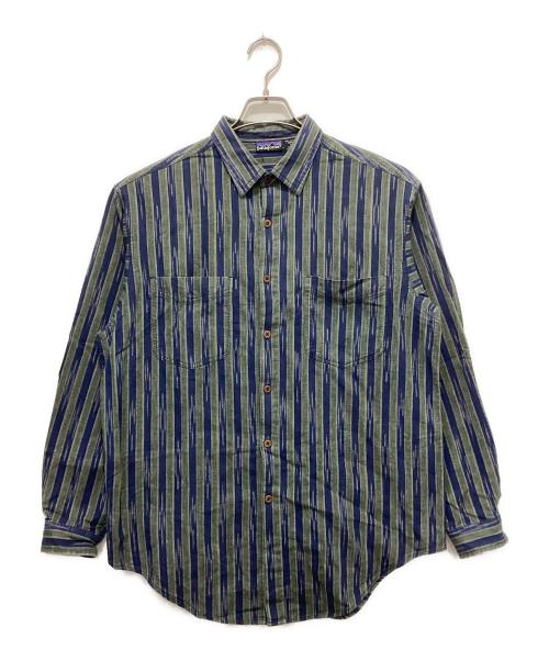 Patagonia（パタゴニア）Patagonia (パタゴニア) ストライプシャツ グリーン サイズ:Mの古着・服飾アイテム