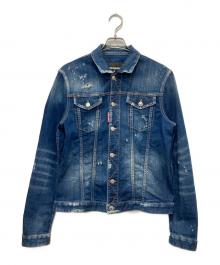 DSQUARED2（ディースクエアード）の古着「ダメージ加工デニムジャケット」｜インディゴ