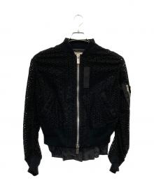 sacai（サカイ）の古着「カットワークブルゾン」｜ブラック