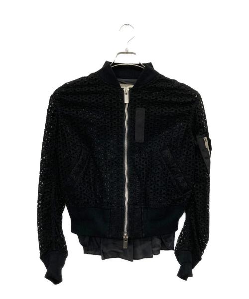 sacai（サカイ）sacai (サカイ) カットワークブルゾン ブラック サイズ:1の古着・服飾アイテム