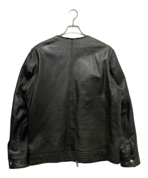 BARNS（バーンズ）BARNS (バーンズ) ノーカラーレザージャケット ブラック サイズ:２の古着・服飾アイテム