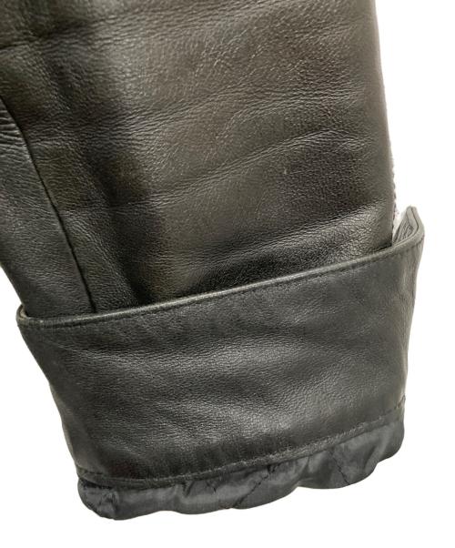 BARNS（バーンズ）BARNS (バーンズ) ノーカラーレザージャケット ブラック サイズ:２の古着・服飾アイテム