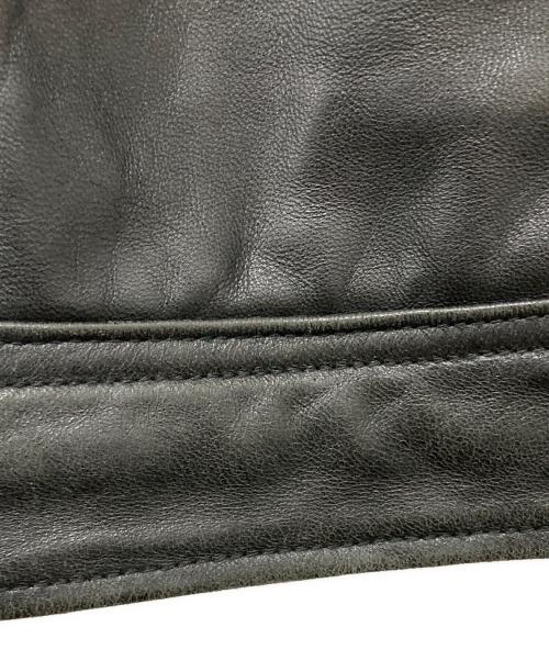 BARNS（バーンズ）BARNS (バーンズ) ノーカラーレザージャケット ブラック サイズ:２の古着・服飾アイテム