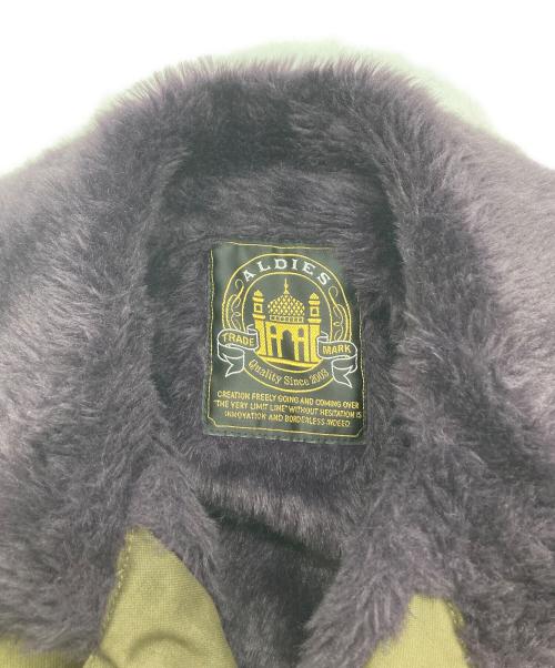 ALDIES（アールディーズ）ALDIES (アールディーズ) 袖レザーデッキジャケット カーキ×ブラック サイズ:Mの古着・服飾アイテム