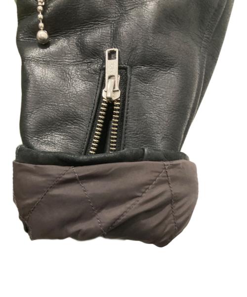ALDIES（アールディーズ）ALDIES (アールディーズ) 袖レザーデッキジャケット カーキ×ブラック サイズ:Mの古着・服飾アイテム