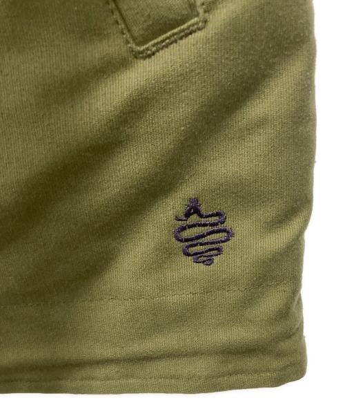 ALDIES（アールディーズ）ALDIES (アールディーズ) 袖レザーデッキジャケット カーキ×ブラック サイズ:Mの古着・服飾アイテム