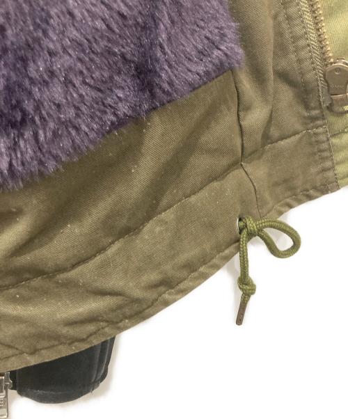 ALDIES（アールディーズ）ALDIES (アールディーズ) 袖レザーデッキジャケット カーキ×ブラック サイズ:Mの古着・服飾アイテム
