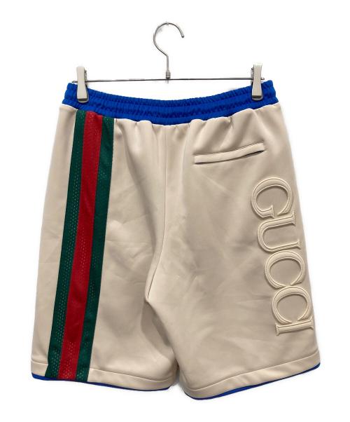 GUCCI（グッチ）GUCCI (グッチ) NEO PLAIN BASKET SHORT ベージュ×ブルー サイズ:Mの古着・服飾アイテム