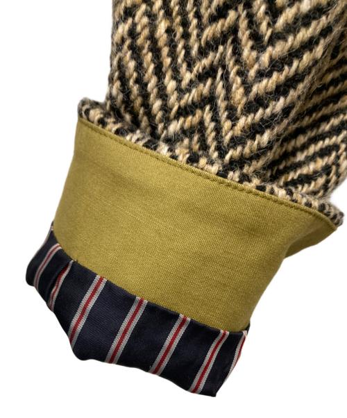 45R（フォーティファイブ・アール）45R (フォーティファイブ・アール) ドネガルツイードのノーカラーアニーミニジャケット ベージュ サイズ:2の古着・服飾アイテム