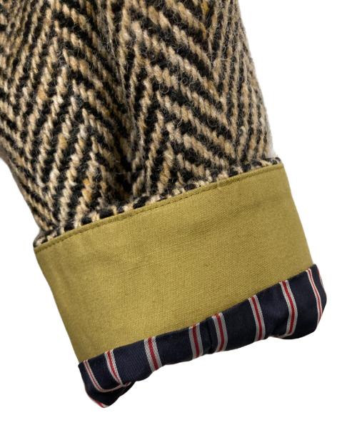 45R（フォーティファイブ・アール）45R (フォーティファイブ・アール) ドネガルツイードのノーカラーアニーミニジャケット ベージュ サイズ:2の古着・服飾アイテム