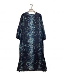 45R（フォーティファイブ・アール）の古着「504オックスブーケストライププリントのパフブリッジドレス」｜インディゴ