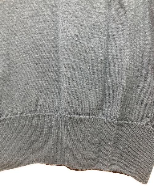 JOHN SMEDLEY（ジョンスメドレー）JOHN SMEDLEY (ジョンスメドレー) バイカラーカーディガン ブルー×ネイビー サイズ:Mの古着・服飾アイテム
