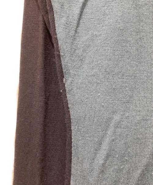 JOHN SMEDLEY（ジョンスメドレー）JOHN SMEDLEY (ジョンスメドレー) バイカラーカーディガン ブルー×ネイビー サイズ:Mの古着・服飾アイテム