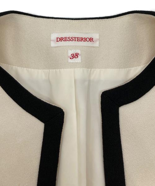 DRESSTERIOR（ドレステリア）DRESSTERIOR (ドレステリア) バイカラーショートジャケット ホワイト サイズ:38の古着・服飾アイテム