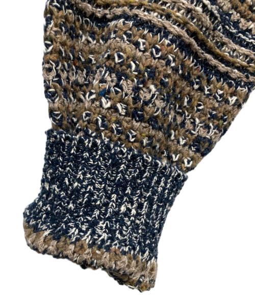 crepuscule（クレプスキュール）crepuscule (クレプスキュール) URBAN RESEARCH (アーバンリサーチ) Multi Border Mix CRE ネイビー×ブラウン サイズ:2の古着・服飾アイテム