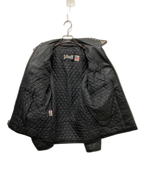 Schott（ショット）Schott (ショット) レザージャケット ブラック サイズ:34の古着・服飾アイテム