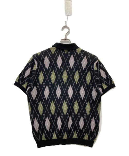 SUPREME（シュプリーム）Supreme (シュプリーム) Argyle Zip Polo ブラック サイズ:Mの古着・服飾アイテム