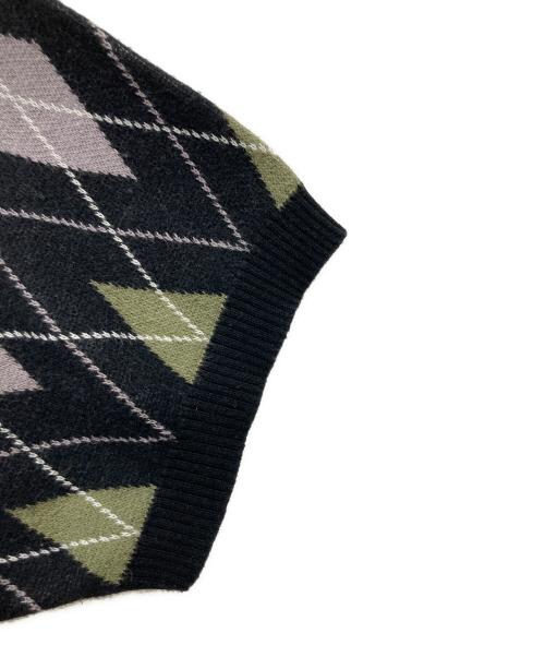 SUPREME（シュプリーム）Supreme (シュプリーム) Argyle Zip Polo ブラック サイズ:Mの古着・服飾アイテム